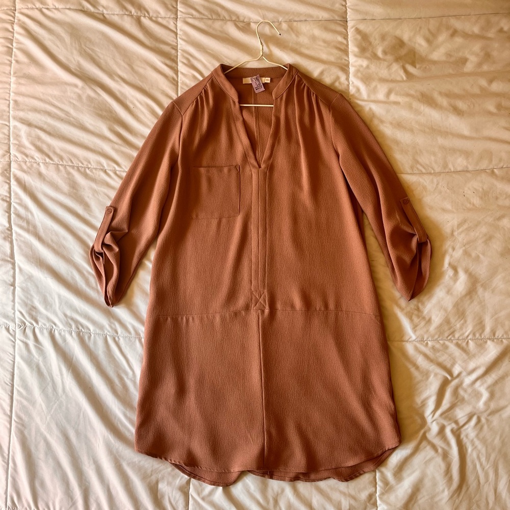 Women's Pastel Pink Blouse Dress